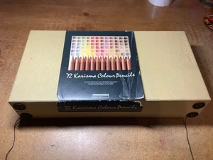 75 Karisma Colour Pencils : Supplied in Karisma 2-Layer Box - No Duplicates ! 😲 - Picture 1 of 12