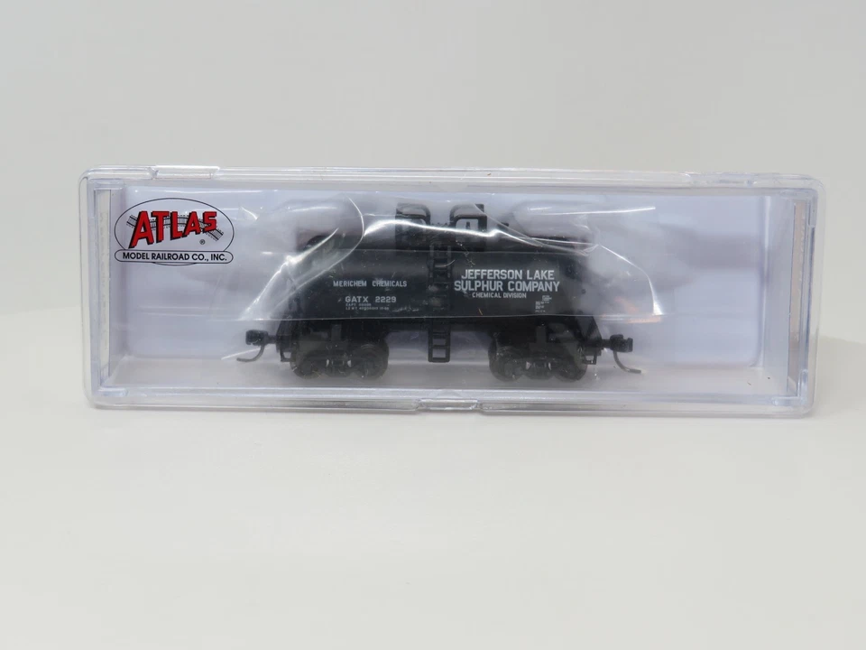 Atlas N 50006878 Jefferson Lake Sulphur GATX Beer Can Shorty Tank Car Freight - Image 1 of 1