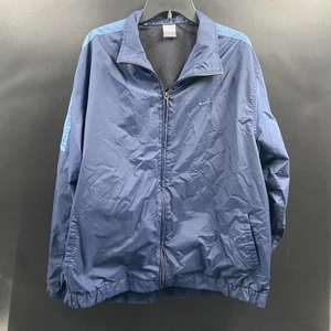 VTG Nike Y2K Baggy Windbreaker Tracksuit Navy Blue Jacket XL Silver Tag - Picture 1 of 7