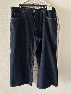 NUEVO-Universal Hilo Recortado Vintage Pierna Ancha Relajado Cadera y Muslo Jeans Talla 17 Foto 1 de 4