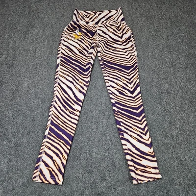 Leggings Majestic Minnesota Vikings Estampado de Cebra Talla S Púrpura Dorado NFL Fan Gear Foto 1 de 4