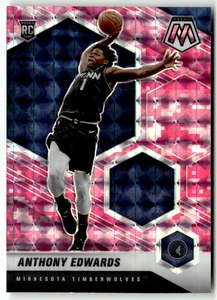 Panini NBA Mosaic 2020-21 No. 201 Anthony Edwards Rookie Pink Camo Prizm - Bild 1 von 2