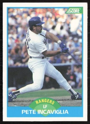 1989 Score Pete Incaviglia Texas Rangers #201 - Image 1 of 2