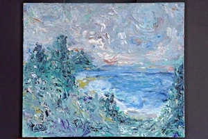 Paul Calabro Atlantic Beach Amagansett #2 Figurative Expessionism 1999 - Picture 1 of 1