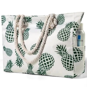 Beach Bag for Women - Large Beach Tote Bag Waterproof Sandproof - Picture 1 of 8