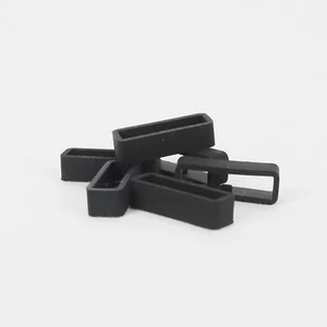 6-Pack Silicone Watch Strap Band Hoop Loop Retainer Buckle Holder Ring Keeper - Picture 1 of 3