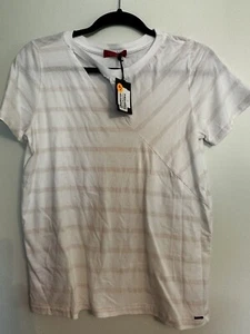 Neu mit Etikett N: Philanthropie Armaturenbrett T-Shirt Blütenblatt rosa gestreift Distressed T-Shirt, Gr. S - Bild 1 von 4
