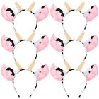  6 Pcs Animal Headband Halloween Costumes for Girls Cow Ears Decorate