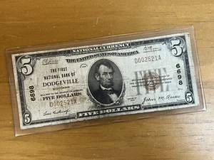 United States First National Bank Of Dodgeville Wisconsin $5 Bill Lincoln 1929 - Picture 1 of 8