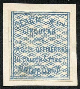 Circular Delivery SGCD3 Clarkand Co. 1/4d blue on piece - Picture 1 of 1