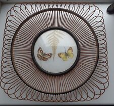 Vintage Rattan  Butterfly Serving Tray  !970,s Boho Retro