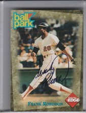 1995 BALL PARK FRANKS FRANK ROBINSON AUTOGRAPH W/COA BALTIMORE ORIOLES HOF 1126