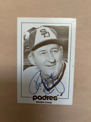 1977 San Diego Padres Special Events Home Schedule Roger Craig Autograph NRMT. - Image 1 of 4