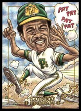 1995 Cardtoons 35 Egotisticky Henderson   Oakland Pathetics  Baseball Card