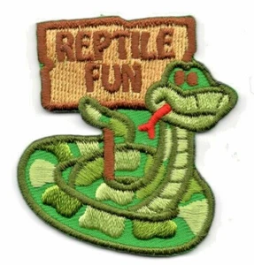 REPTIL SPASS Aufbügeln Patch Gator Reptil Krokodil Schlange Schildkröte - Bild 1 von 1
