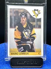 1985-86 Topps Mario Lemieux Penguins Rookie Card #9 - Sharp Corners - READ L@@K