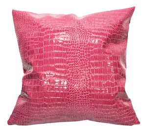pd1015a Fuschia Faux Crocodile Glossy Leather Cushion Cover/Pillow Case*Custom - Picture 1 of 6