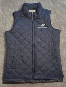 Original Weatherproof Vintage Black Puffer Vest Size S Full Zip Greenspark 3626 - Picture 1 of 8