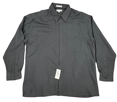 NEW VTG Pierre Cardin Sport Shirt Mens XL Black Button Down Long Sleeve READ - Image 1 of 4