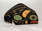 Hand Carved Totem Wall Plaque Salmon Northwest by Firewoman Studio 9”