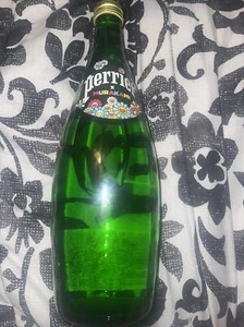 Perrier X Murakami 750 ml Glass Bottle Takashi Sparkling Water Rare Limited Run - Picture 1 of 3