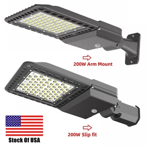 LED Parking Lot Light 200 Watts Module Street Pole fixture Shoebox Area Lighting - Picture 1 of 29