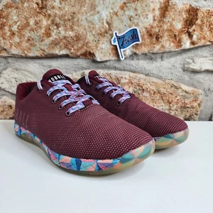 Nobull Superfabric Trainer Men's Sz 10.5 Workout Gym Shoes Maroon Graffiti Soles - Picture 1 of 13