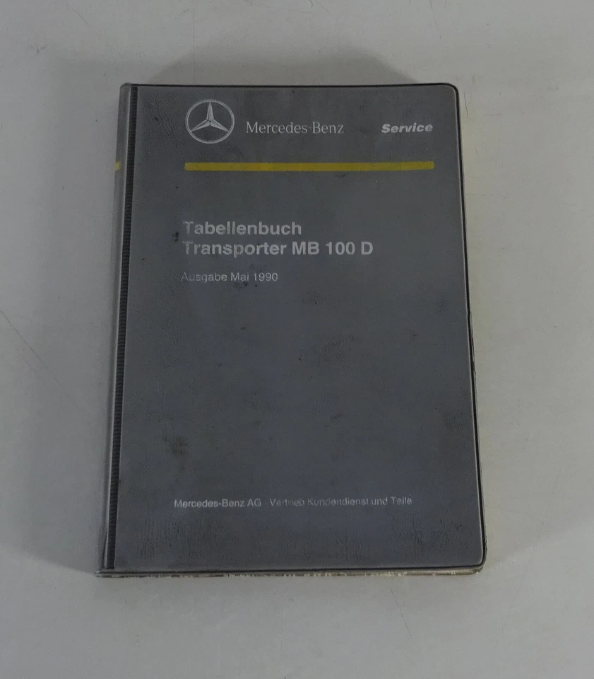 Libro De Tablas Mercedes Benz Transporter MB 100 D De Pie 05/1990 - Imagen 1 de 1