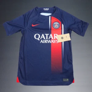 NIKE PARIS SAINT-GERMAIN QATAR AIRWAYS YOUTH FOOTBALL/SOCCER JERSEY SIZE MEDIUM - Picture 1 of 3