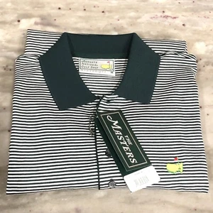 VTG Slazenger Polo Shirt Men's M Striped Augusta National Golf Shop Masters NWT - Picture 1 of 15
