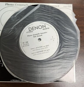 Denon/Nippon Phono Crosstalk Canceller Test Record - ST105- 45rpm - Imagen 1 de 3