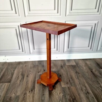 Vintage Telephone Table Tall Rectangular Wooden Night Plant Stand - Pine - Image 1 of 4