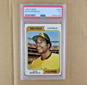 1974 Topps Dave Winfield Rookie #456 PSA Calificado 5 EX HOFer Padres Yankees - Imagen 1 de 1