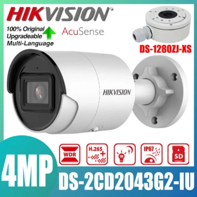 Hikvision DS-2CD2043G2-IU POE 4MP Bullet IP Camera Built-in Mic + Junction box - Image 1 of 4