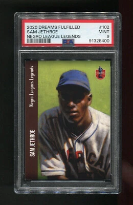 SAM JETHROE 2020 DREAMS FULFILLED NEGRO LEAGUE LEGENDS #102 - PSA 9 MINT - Image 1 of 2