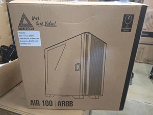 Boîtier pour ordinateur mini tour microATX en verre trempé Montech Air 100 ARGB - Noir - Photo 1/8