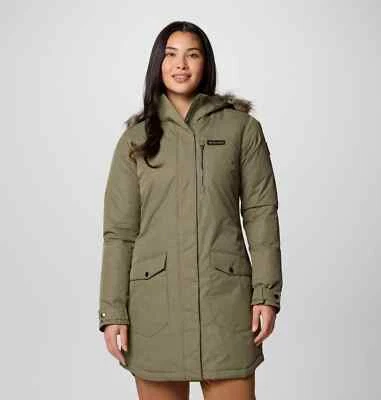 NWT Columbia Suttle Mountain Long Hooded Jacket Stone Green $160 - Image 1 of 4
