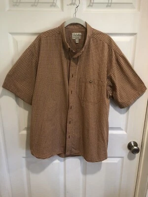 Cabela’s S/S Shirt Men’s Size XL XLarge Rust Yellow Plaid Pocket Buttons Collar - Image 1 of 4