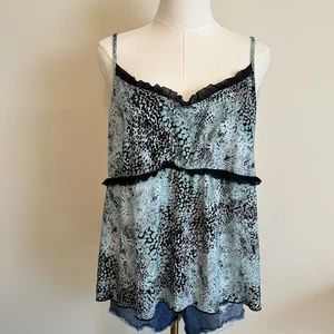 Secret Treasure Cami Tank Top XL Animal Print Whimsigoth Boho Fairy Romantic - Picture 1 of 4