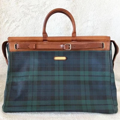 Ralph Lauren Cuero Pvc Negro Reloj Boston Bolso del Doctor Té Verde Edición Limitada Foto 1 de 4