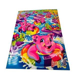 Vintage Lisa Frank Pigventures 2 Pocket Binder Folder Turtle Creek 1990s 9.5X12" - Picture 1 of 9