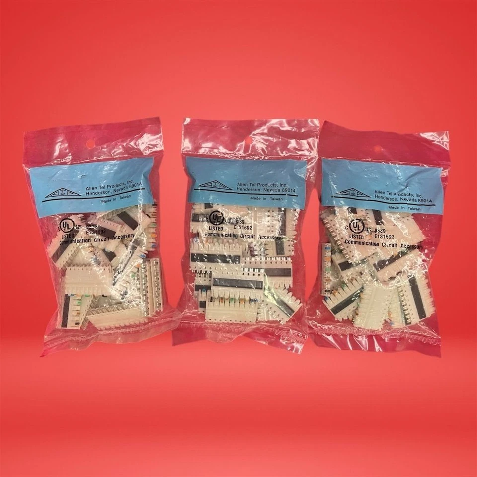 Lot 3 Allen Tel 110 Punch Down Connecting Blocks Voice Data CAT5/6 Network - Image 1 of 3