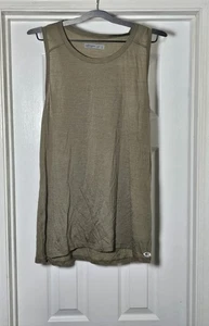 Camiseta sin mangas Icebreaker Cool Lite Merino Amplify talla grande verde pedernal agotada - Imagen 1 de 6