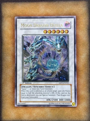 Yugioh Moon Dragon Quilla ABPF-EN043 Ultimate Rare 1st Ed NM - Image 1 of 2