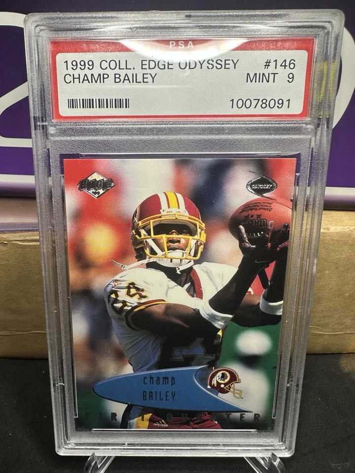1999 Collector's Edge Odyssey Champ Bailey #146 Rookie RC HOF PSA 9 - Imagem 1 de 2