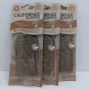 California Scents Vanilla Escape Hanging 3D Paper Air Freshener 3 Pack Bulk Deal - Picture 1 of 3