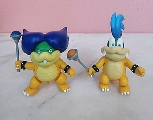 Jakks Pacific Super Mario Bros Koopalings Larry & Ludwig Figures Complete Set - Picture 1 of 5