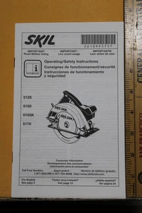 2000 Skil Operating Manual Skilsaw Circular Saw 5125 5150 5155K 5170 - Picture 1 of 3