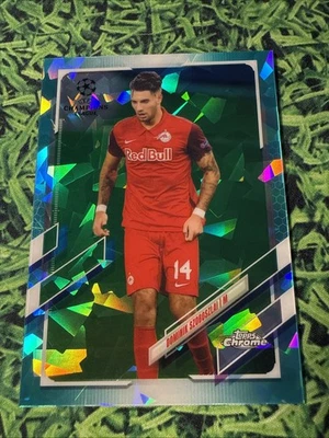 2020-21 topps chrome sapphire dominik szoboszlai /150 - Image 1 of 2