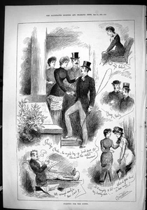 Alte sportliche dramatische Nachrichten 1880 beginnend für die Downs Charlie Men La Victorian - Bild 1 von 1